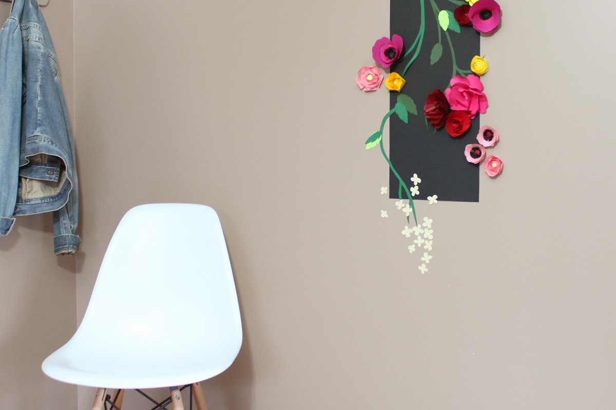 { Des Fleurs en relief sur mon mur }